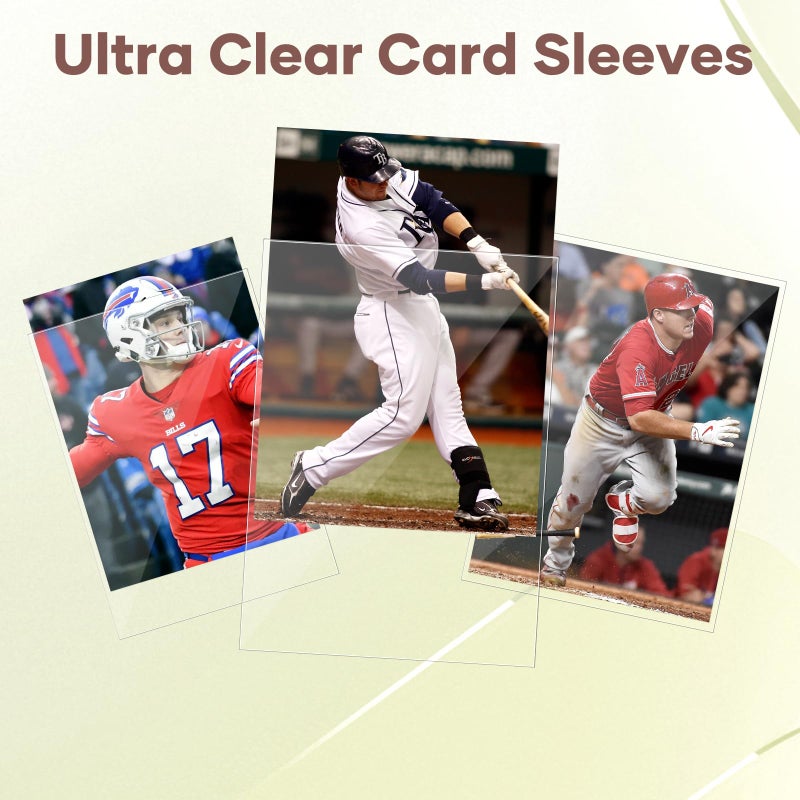 Mlikero 100 Count Card Sleeves, Clear Soft Trading Card Sleeves, Polypropylene (PP), Fit for MTG, TCG, Baseball, Football, Game Cards - Image 2